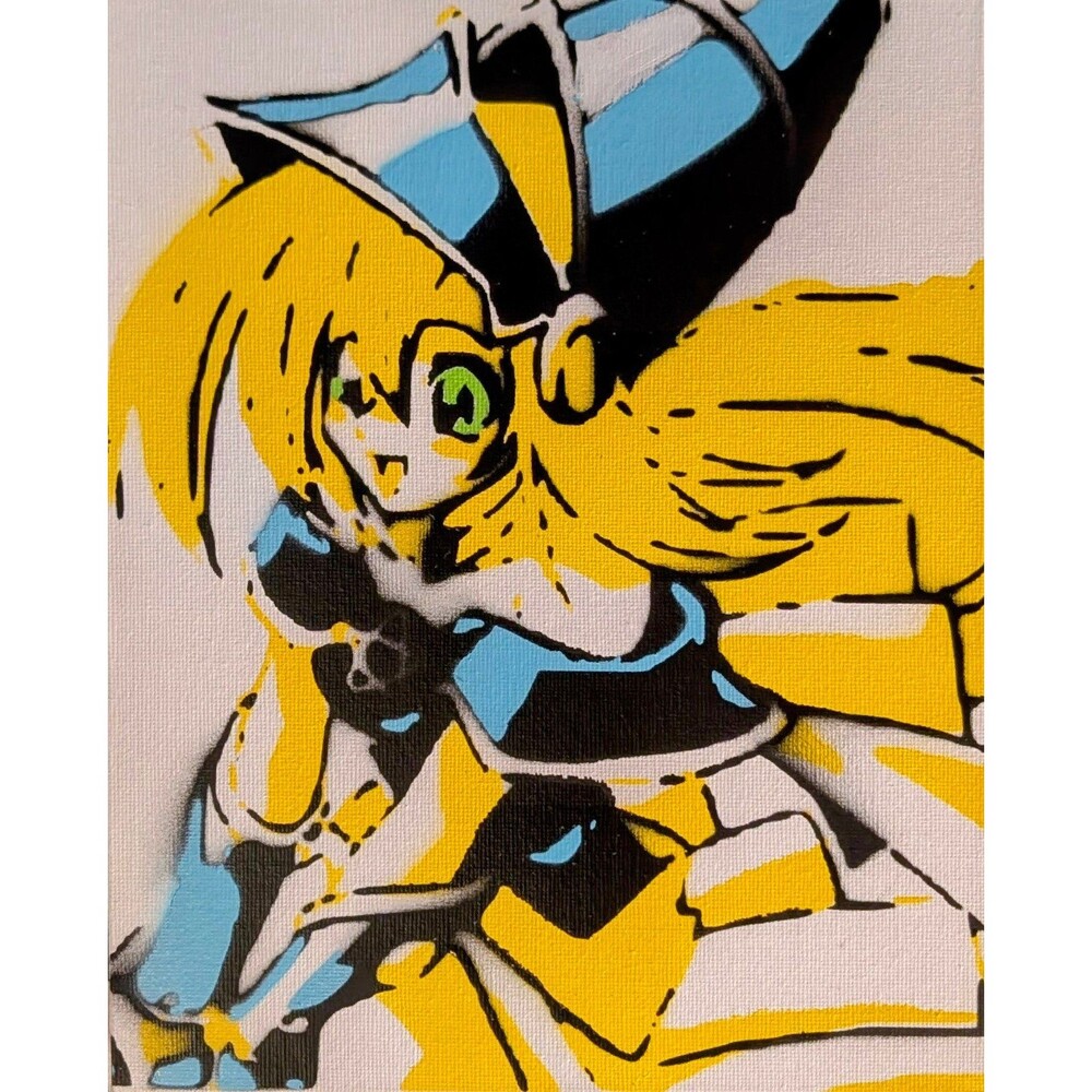 Dark Magician Girl Yu-Gi-Oh Spray Paint Art Piece